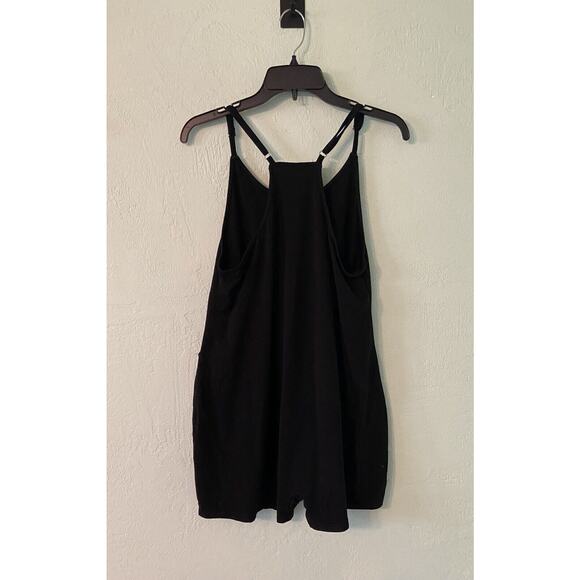 Black Romper XS Petite Pockets Spaghetti Strap Casual Outdoors - Picture 2 of 4